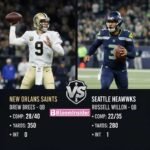 new orleans saints vs seahawks match player stats