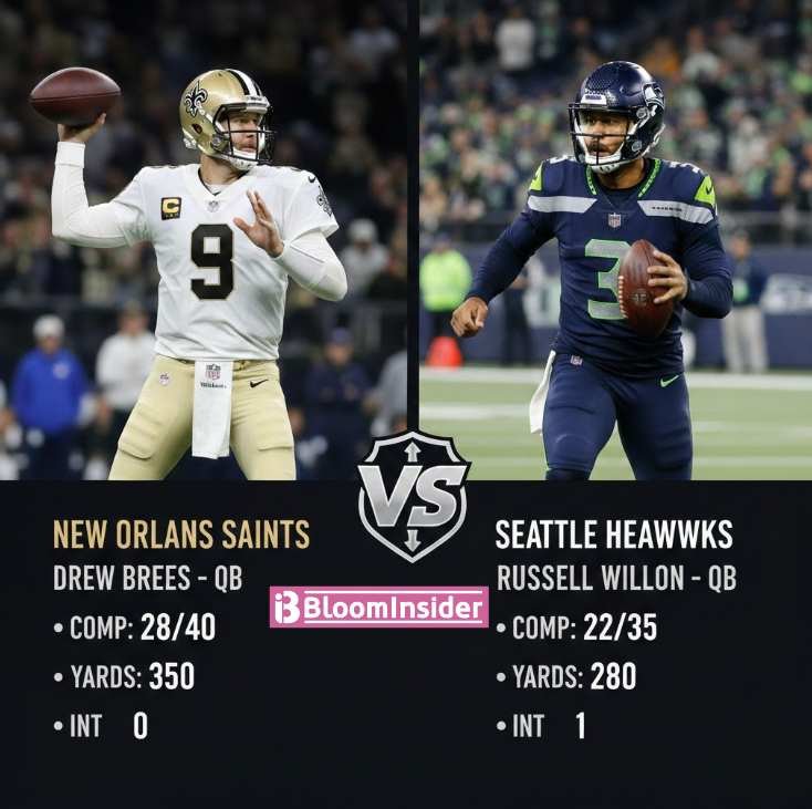 new orleans saints vs seahawks match player stats